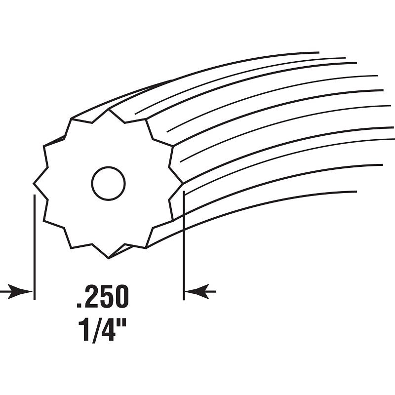 Make-2-Fit P 7604 Screen Retainer Spline, 0.250 in D, 250 ft L, Vinyl, Black, Round