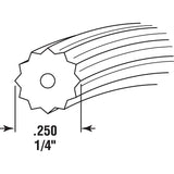 Make-2-Fit P 7604 Screen Retainer Spline, 0.250 in D, 250 ft L, Vinyl, Black, Round