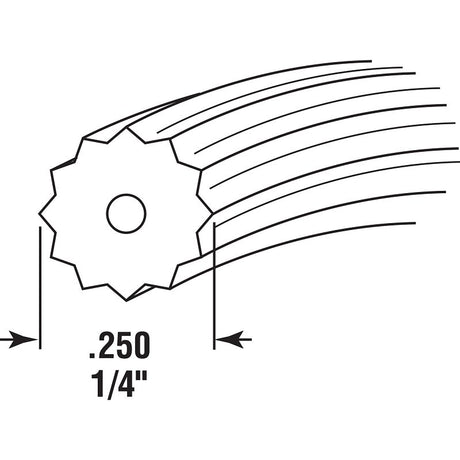 Make-2-Fit P 7604 Screen Retainer Spline, 0.250 in D, 250 ft L, Vinyl, Black, Round