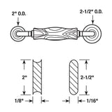 Make-2-Fit P 7629 Series Screen Rolling Tool, For: 0.15 to 0.18 Dia Spline, Professional, Steel Blade, Hardwood Handle