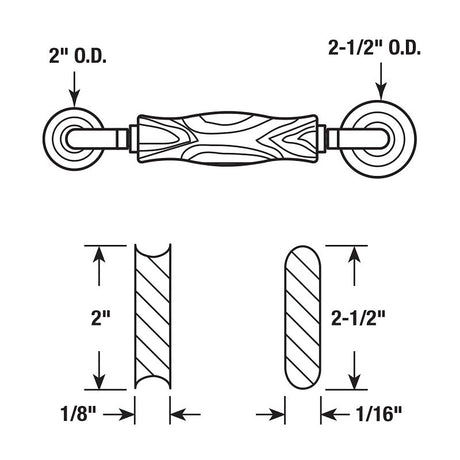 Make-2-Fit P 7629 Series Screen Rolling Tool, For: 0.15 to 0.18 Dia Spline, Professional, Steel Blade, Hardwood Handle