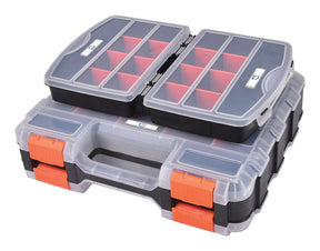 Home Plus 12 in. W X 8 in. H Storage Organizer Plastic 3 compartments Black, Pack of 6