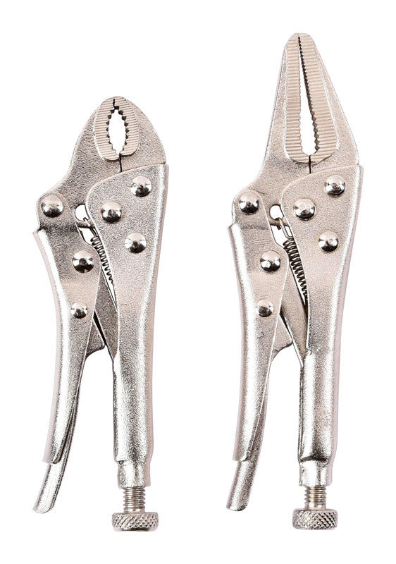 Home Plus 4-3/4 in. Carbon Steel Two Piece Locking Pliers Set, Pack of 6