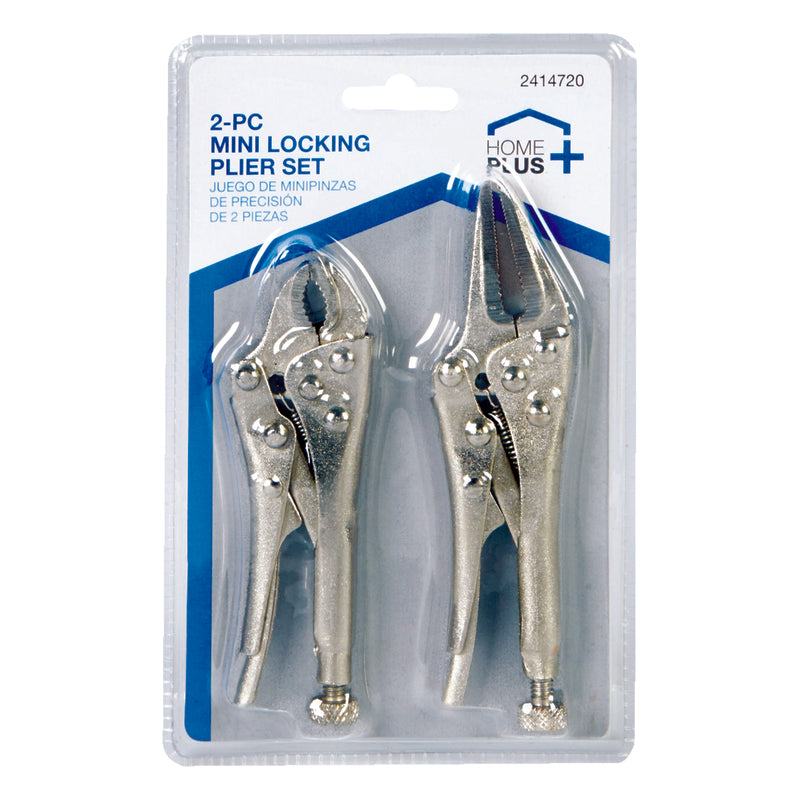 Home Plus 4-3/4 in. Carbon Steel Two Piece Locking Pliers Set, Pack of 6