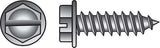 HILLMAN No. 12 X 1 in. L Slotted Hex Washer Head Sheet Metal Screws 100 pk