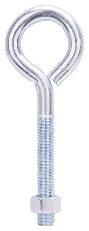 ProSource LR288 Eye Bolt, 7.5 mm Thread, Machine Thread, 3 in L Thread, 2-1/8 in Dia Eye, 522 lb Working Load, Steel, Pack of 10