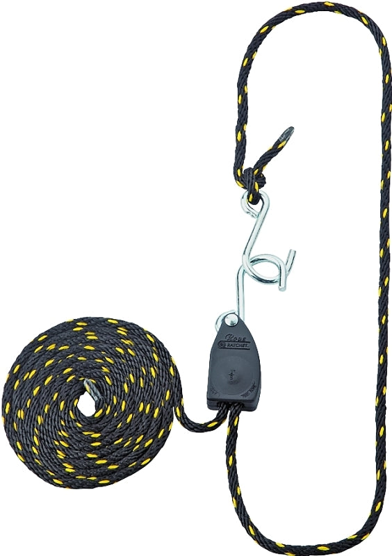 ProSource 10001-12-OI Rope Ratchet, Polypropylene/Steel, Black/Yellow