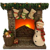 Hometown Holidays 36519 Christmas Collectible, LED Resin Fireplace, 95 Acrylic 5 PVC, Clear, LED Light Bulb, Pack of 8