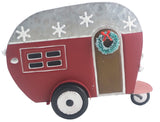 Hometown Holidays 22529 Christmas Collectible, 8.7 in H, Trailer, 92% Metal & 8% PVC, Red/Silver