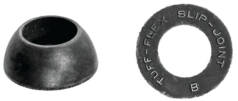Danco 36590B Cone Faucet Washer, 7/16 in ID x 3/4 in OD Dia, 5/16 in Thick, Rubber, Pack of 5