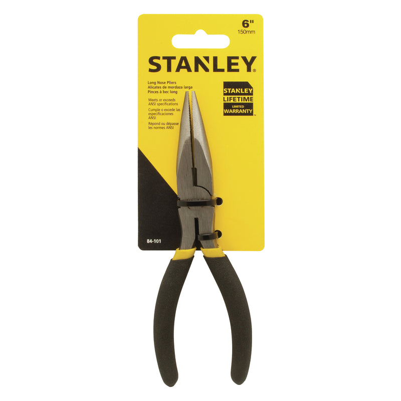 Stanley 6 in. Steel Fixed Joint Long Nose Pliers