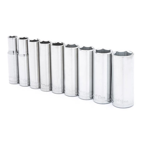 Crescent 3/8 in. X 3/8 in. drive Metric 6 Point Deep Deep Well Socket Set 9 pc