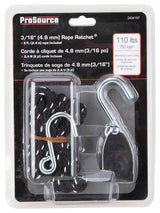 ProSource 10050-OI Rope Ratchet, Polypropylene/Steel, Black/White