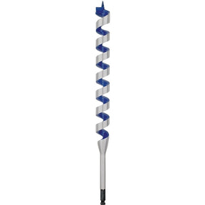Irwin 4935570 Auger Drill Bit, 7/16 in Dia, 17 in OAL, Twist Flute, 1-Flute, 3/8 in Dia Shank