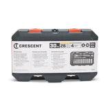 Crescent 3/8 in. drive SAE 6 and 12 Point Socket Wrench Set 30 pc