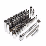 Crescent 3/8 in. X 3/8 in. drive Metric/SAE 6 and 12 Point Mechanic's Tool Set 57 pc