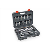 Crescent 3/8 in. X 3/8 in. drive Metric/SAE 6 and 12 Point Mechanic's Tool Set 57 pc