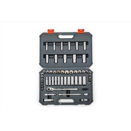 Crescent 3/8 in. X 3/8 in. drive Metric/SAE 6 and 12 Point Mechanic's Tool Set 57 pc