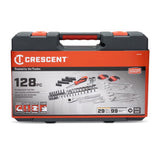 Crescent 3/8 in. drive Metric/SAE 6 and 12 Point Mechanic's Tool Set 128 pc