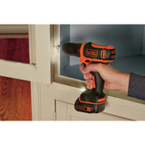Black+Decker 12V MAX 3/8 in. Brushed Cordless Drill/Driver Kit (Battery & Charger), Pack of 2
