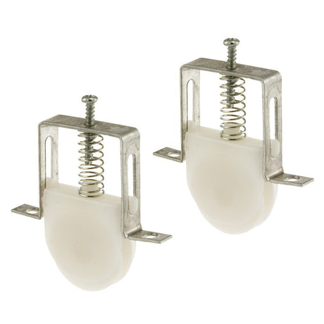 Prime-Line B 530 Adjustable Roller Assembly, Bottom Mounting, 1 in Dia Roller, 1/4 in W Roller, Polyethylene Roller