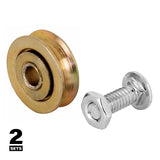 Prime-Line B 548 Center Grooved Roller Assembly, 1 in Dia Roller, 5/16 in W Roller, Steel Roller, Concave Roller