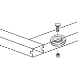 Prime-Line B 548 Center Grooved Roller Assembly, 1 in Dia Roller, 5/16 in W Roller, Steel Roller, Concave Roller