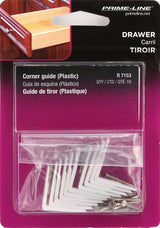 Prime-Line R 7153 Drawer Guide Side Saddles, Nylon/Plastic, White