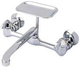 Boston Harbor PF6363204 Laundry Faucet, 1.8 gpm, 2-Handle, 2-Faucet Hole, Brass, Wall, 8 in Faucet Centers
