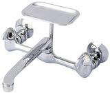 Boston Harbor PF6363204 Laundry Faucet, 1.8 gpm, 2-Handle, 2-Faucet Hole, Brass, Wall, 8 in Faucet Centers