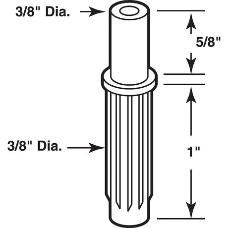 Prime-Line N 6672 Door Pivot and Guide, Nylon/Plastic, Top