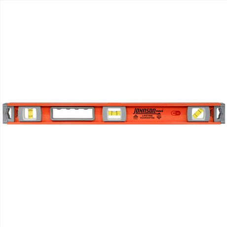 Johnson 24 in. Aluminum Magnetic I-Beam Level 3 vial, Pack of 2
