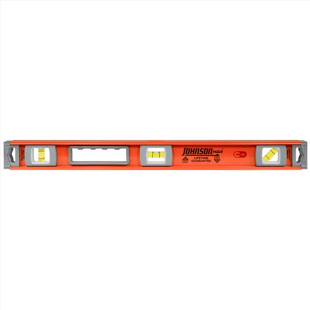 Johnson 24 in. Aluminum Magnetic I-Beam Level 3 vial, Pack of 2