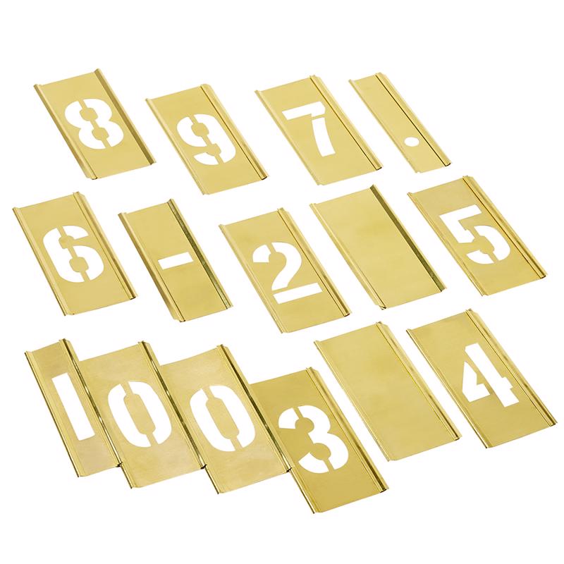 C.H. Hanson 2 in. Brass Numbers Stencil 15 pk