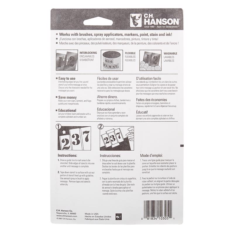 C.H. Hanson 2 in. Brass Letters Stamp Set 33 pk