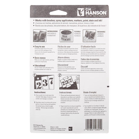 C.H. Hanson 2 in. Brass Letters Stamp Set 33 pk