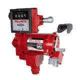 Fill-Rite FR300 Series FR311VN Heavy-Duty Fuel Transfer Pump, Includes: Four-Wheel 901C Mechanical Meter, 1 in Outlet