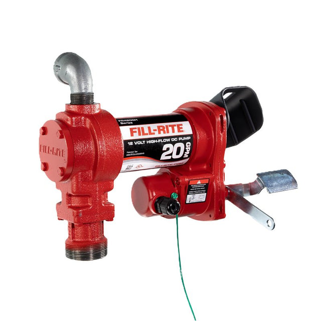 Fill-Rite FR4200 FR4204H DC High-Flow Pump, Motor: 1/4 hp, 34 in L Suction Tube, 1 in Outlet, 20 gpm, Iron