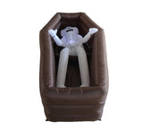 Santas Forest 93023 Inflatable Skeleton In Coffin Decor, 2.3 ft H, Polyester, White, Internal Light, Indoor, Outdoor