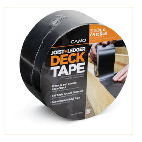 Camo 0375030 Deck Tape, 65 ft L, 3-1/8 in W, Polypropylene Backing, Black