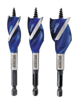 Irwin Speedbor Steel Wood Boring Bit Set Quick-Change Hex Shank 3 pc