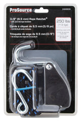 ProSource 10020-L-OI Rope Ratchet, Polypropylene/Steel, Black/Blue