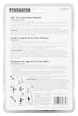 ProSource 10020-L-OI Rope Ratchet, Polypropylene/Steel, Black/Blue