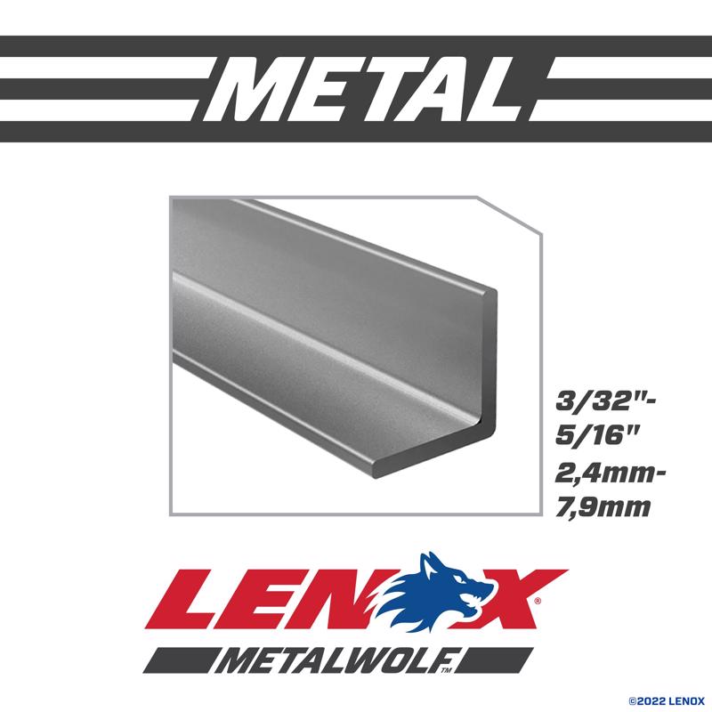 Lenox METALWOLF 6 in. Bi-Metal WAVE EDGE Reciprocating Saw Blade 18 TPI 5 pk