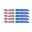 Lenox MULTIWOLF 8 in. Bi-Metal WAVE EDGE Reciprocating Saw Blade 10/14 TPI 5 pk