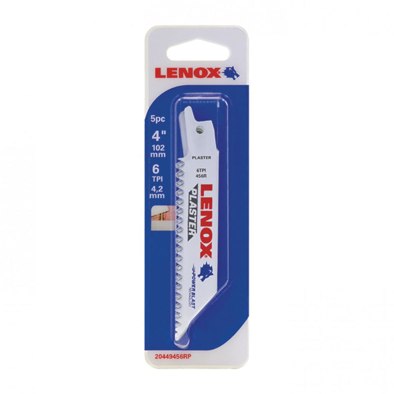 Lenox 20449456RP Reciprocating Saw Blade, 3/4 in W, 4 in L, 6 TPI