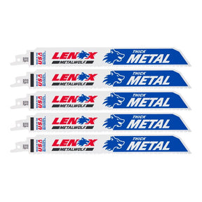 Lenox METALWOLF 9 in. Bi-Metal WAVE EDGE Reciprocating Saw Blade 10 TPI 5 pk