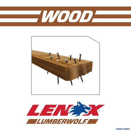Lenox LUMBERWOLF 9 in. Bi-Metal Reciprocating Saw Blade 6 TPI 1 blade, Pack of 50