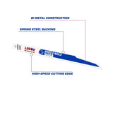Lenox LUMBERWOLF 12 in. Bi-Metal Reciprocating Saw Blade 6 TPI 1 blade, Pack of 50