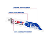 Lenox METALWOLF 6 in. Bi-Metal WAVE EDGE Reciprocating Saw Blade 14 TPI 1 blade, Pack of 50